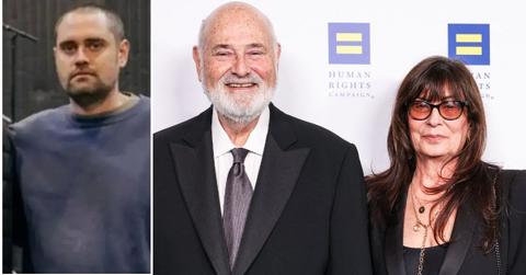 split image of Nick Reiner and Rob and Michele Reiner