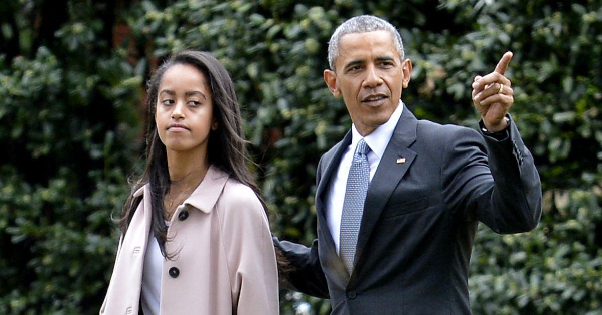 Photo of Malia and Barack Obama