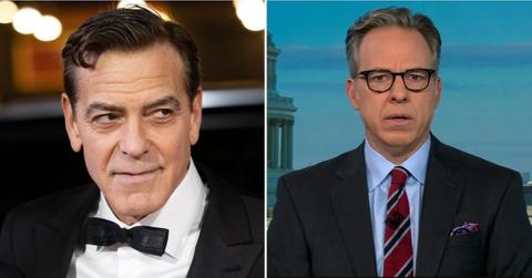 Split photo of George Clooney, Jake Tapper