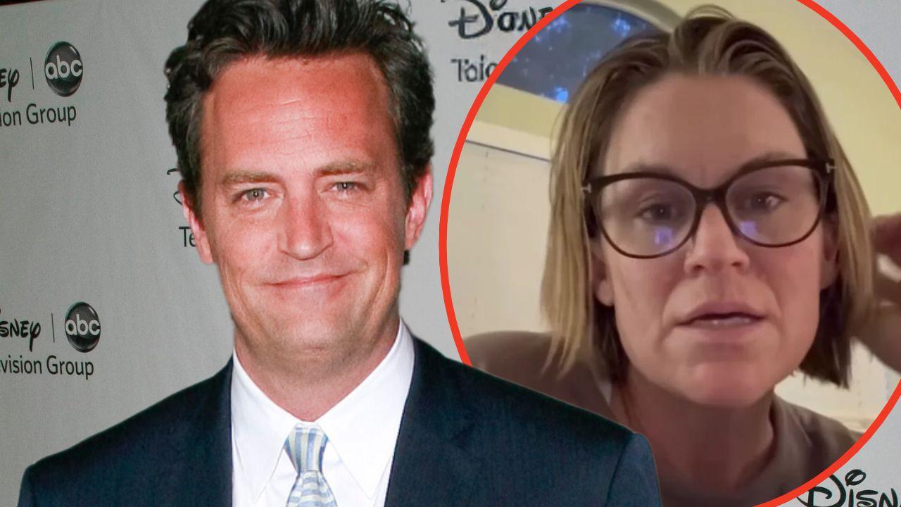Split photos of Matthew Perry and Mia Perry Bowick