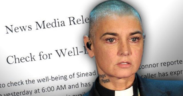 //Sinead OConnor Missing Suicidal Press Release