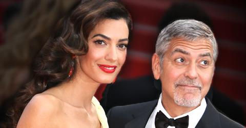//amal clooney george clooney partying ban pp