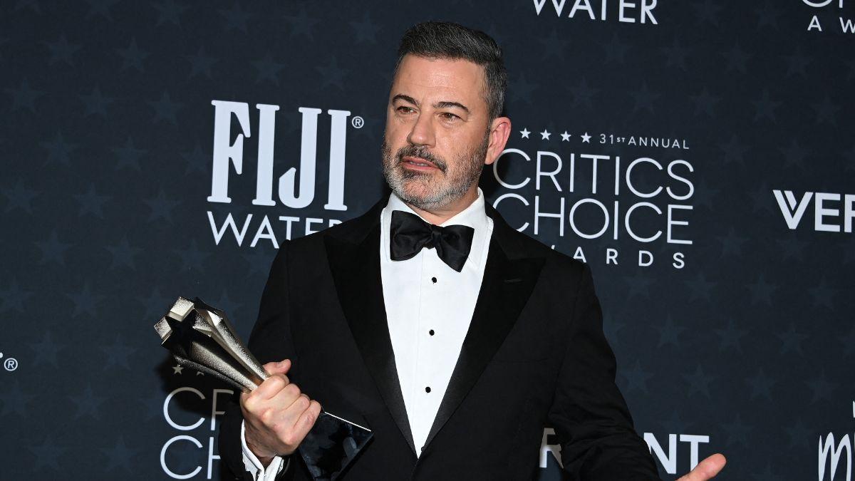 image of Jimmy Kimmel sparked backlash after joking Melania looked like an 'expectant widow.'