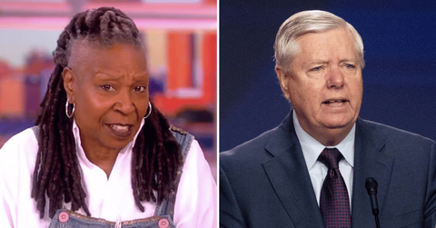 whoopi goldberg says lindsey graham has been on his knees for trump