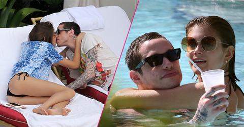 Kaia Gerber And Pete Davidson Kiss In Miami Pool Getaway