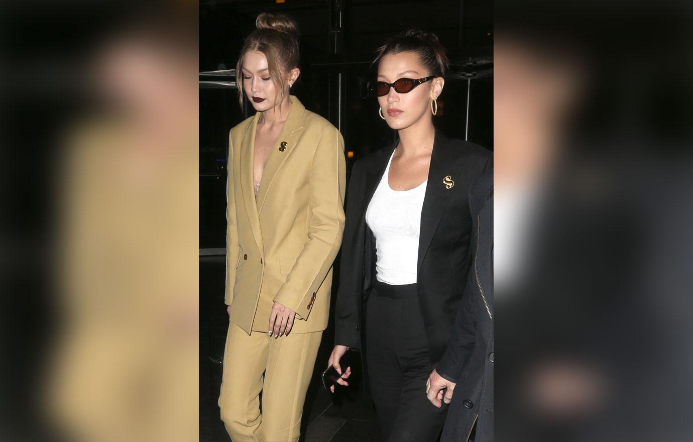 Bella And Gigi Hadid Share Goodbye Kiss After Party