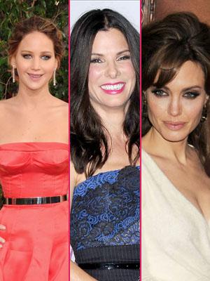 Most Beautiful' Battle! Sandra Bullock, Jennifer Lawrence & Angelina Jolie