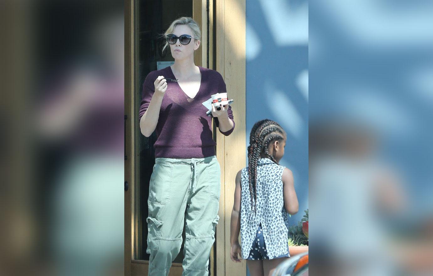 Charlize Theron Son Get Ice Cream Pics