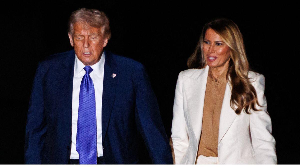 image of Donald and Melania's body language appeared noticeably different once the speeches ended.