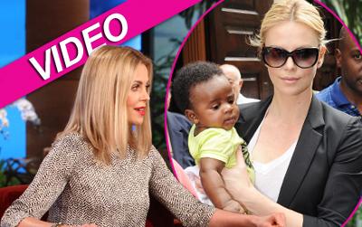 //charlize theron baby ellen post