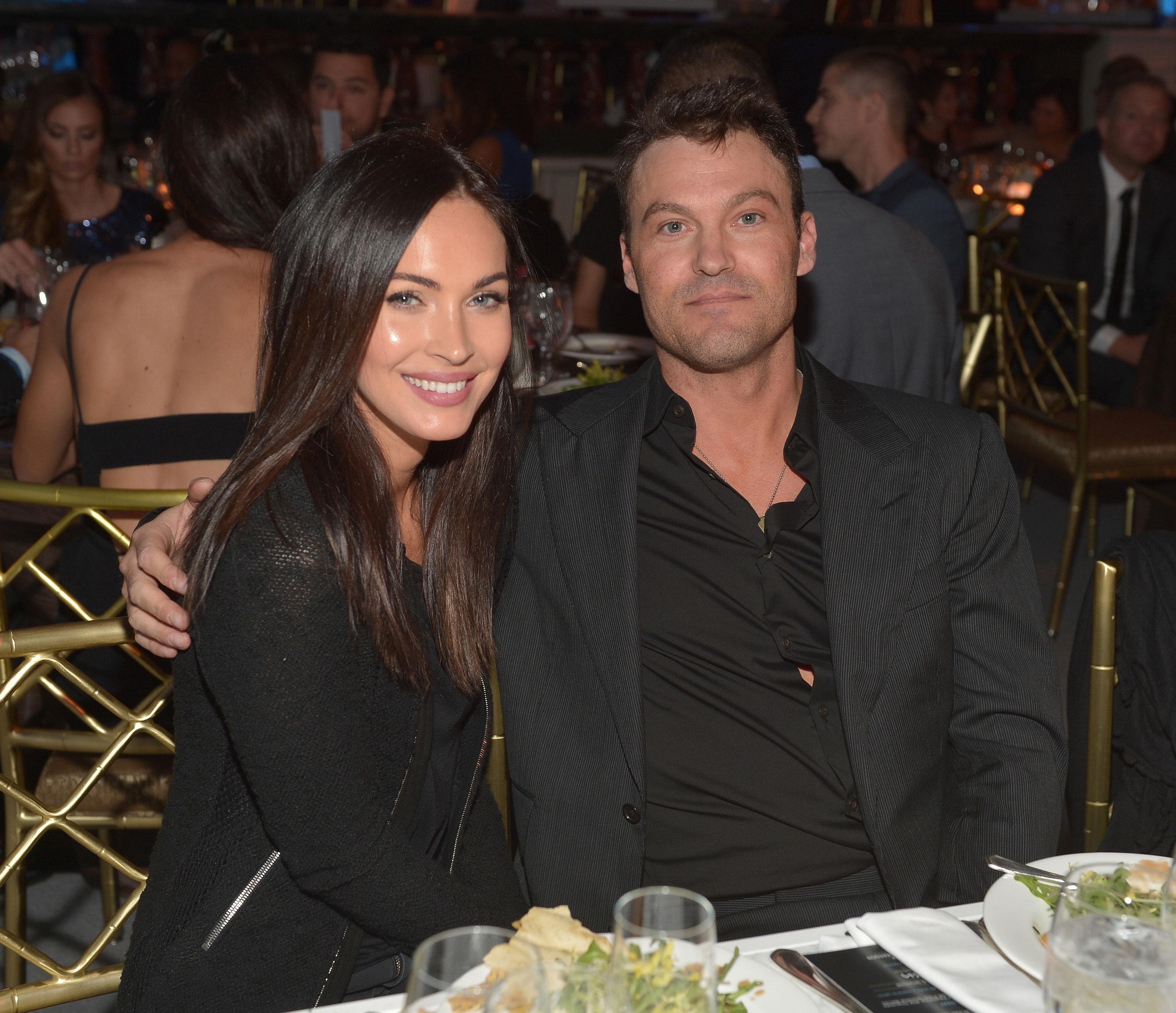 //Actors Megan Fox and Brian Austin Green attend the th Annual Night of Generosity Gala presented