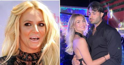 Split photo of Britney Spears and Sam Asghari with new girlfriend.
