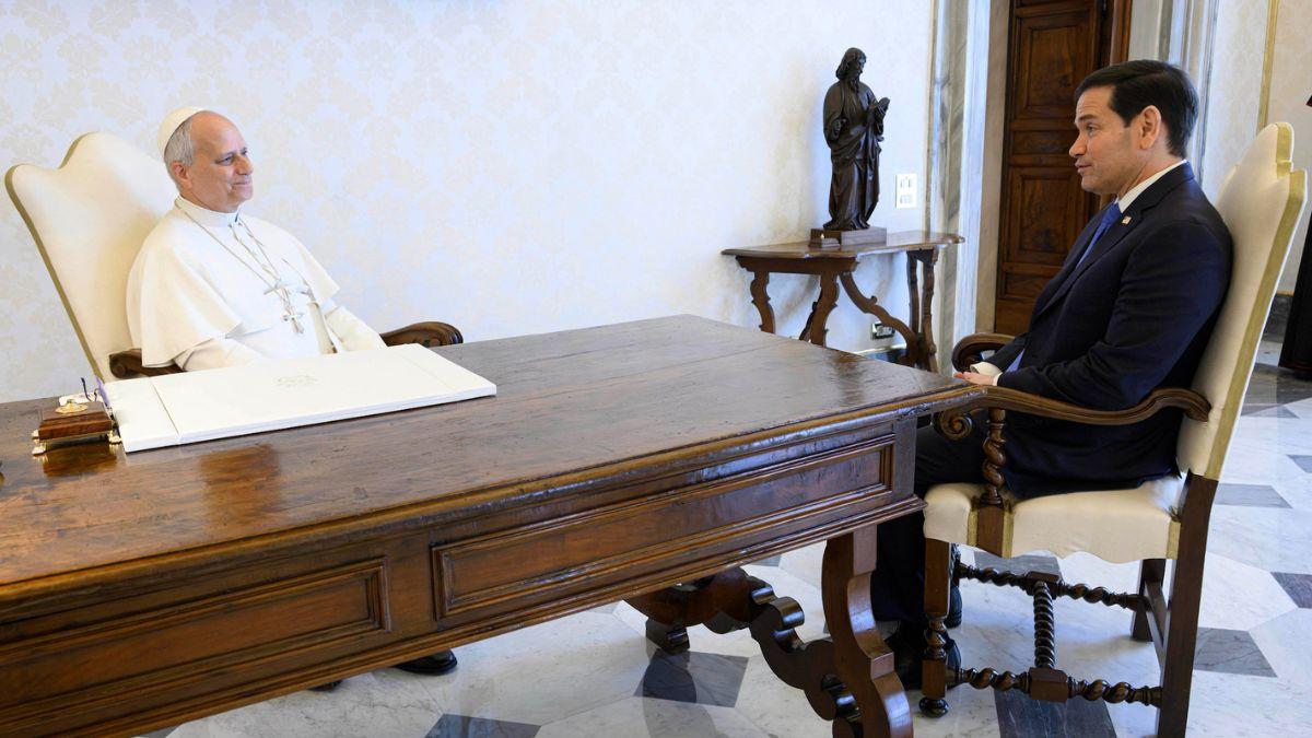 Photo of Pope Leo XIV, Marco Rubio