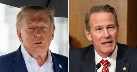 split image of Donald Trump and Jon Husted