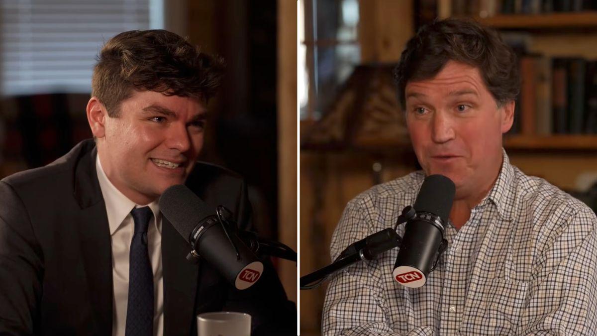 image of Nick Fuentes and Tucker Carlson