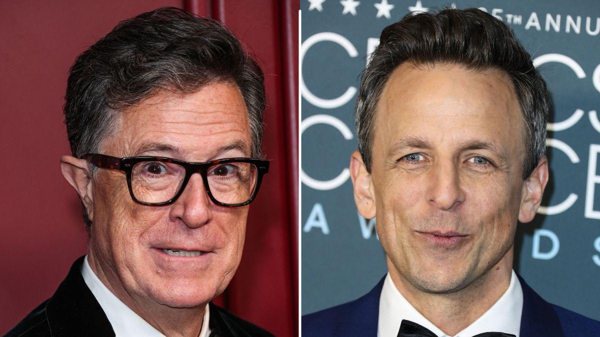 Colbert told Seth Meyers, 'the people I do it with' are his favorite part of the job.