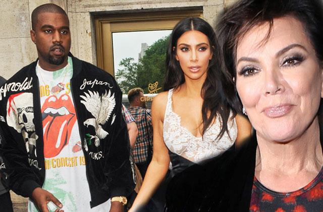 //kim kardashian kris jenner pushing away kanye hospital pp