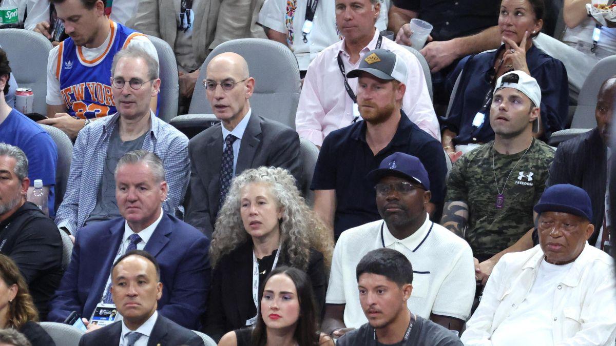 Photo of Adam Silver and Prince Harry