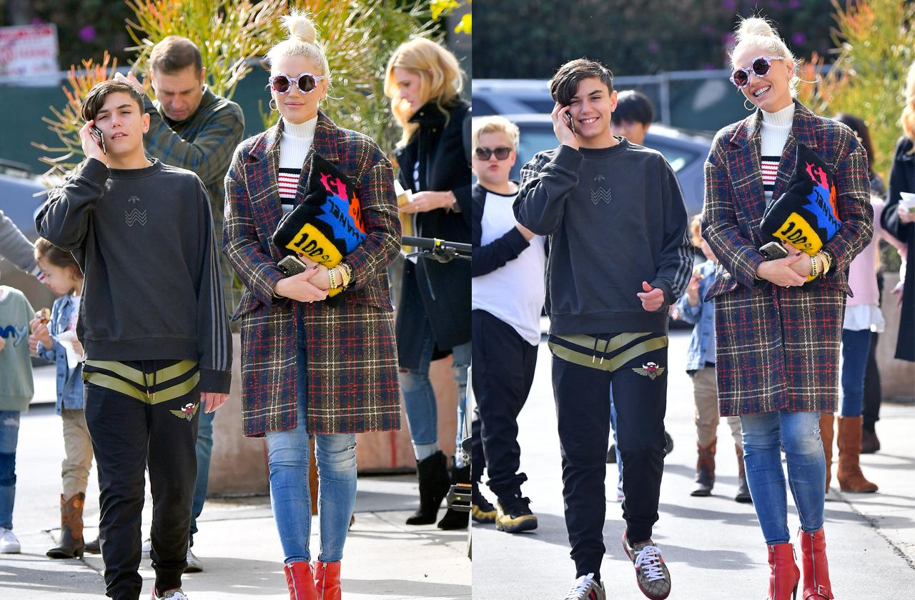 Gwen Stefani Steps Out With Son Kingston