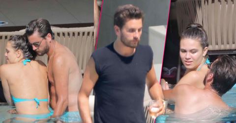 Scott Disick Shirtless Cannes Pool Mystery Woman