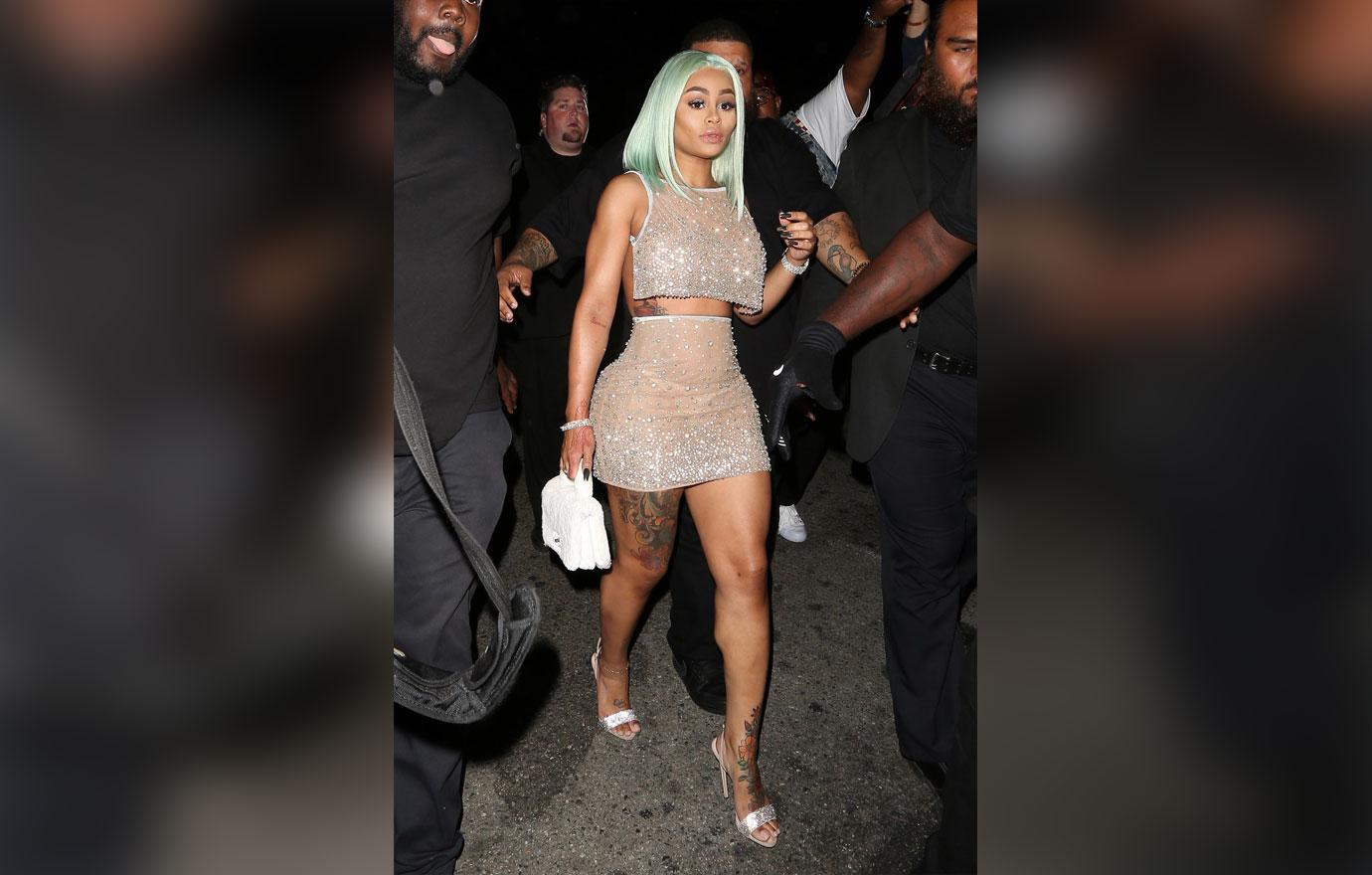 Blac Chyna Strip Club Green Hair Rob Kardashian Feud