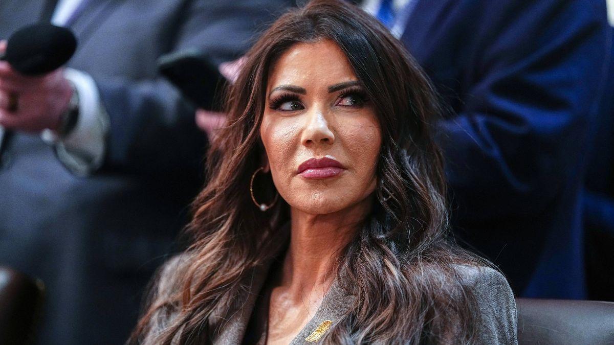 image of Kristi Noem previously dismissed rumors about her relationship with Lewandowski as 'tabloid garbage.'