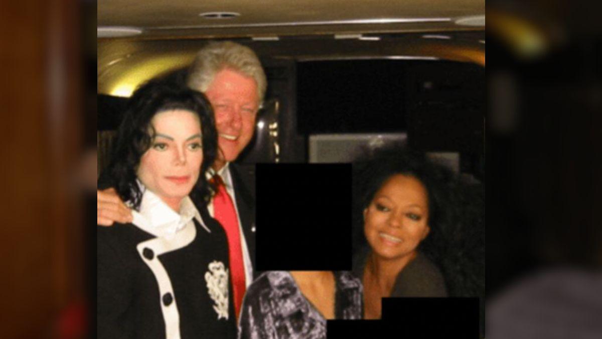 Phot of of Michael Jackson, Bill Clinton and Diana Ross