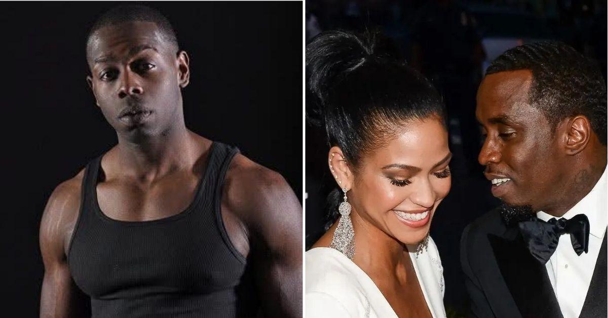split photo of Clayton Howard, Sean 'Diddy' Combs and Cassie Ventura