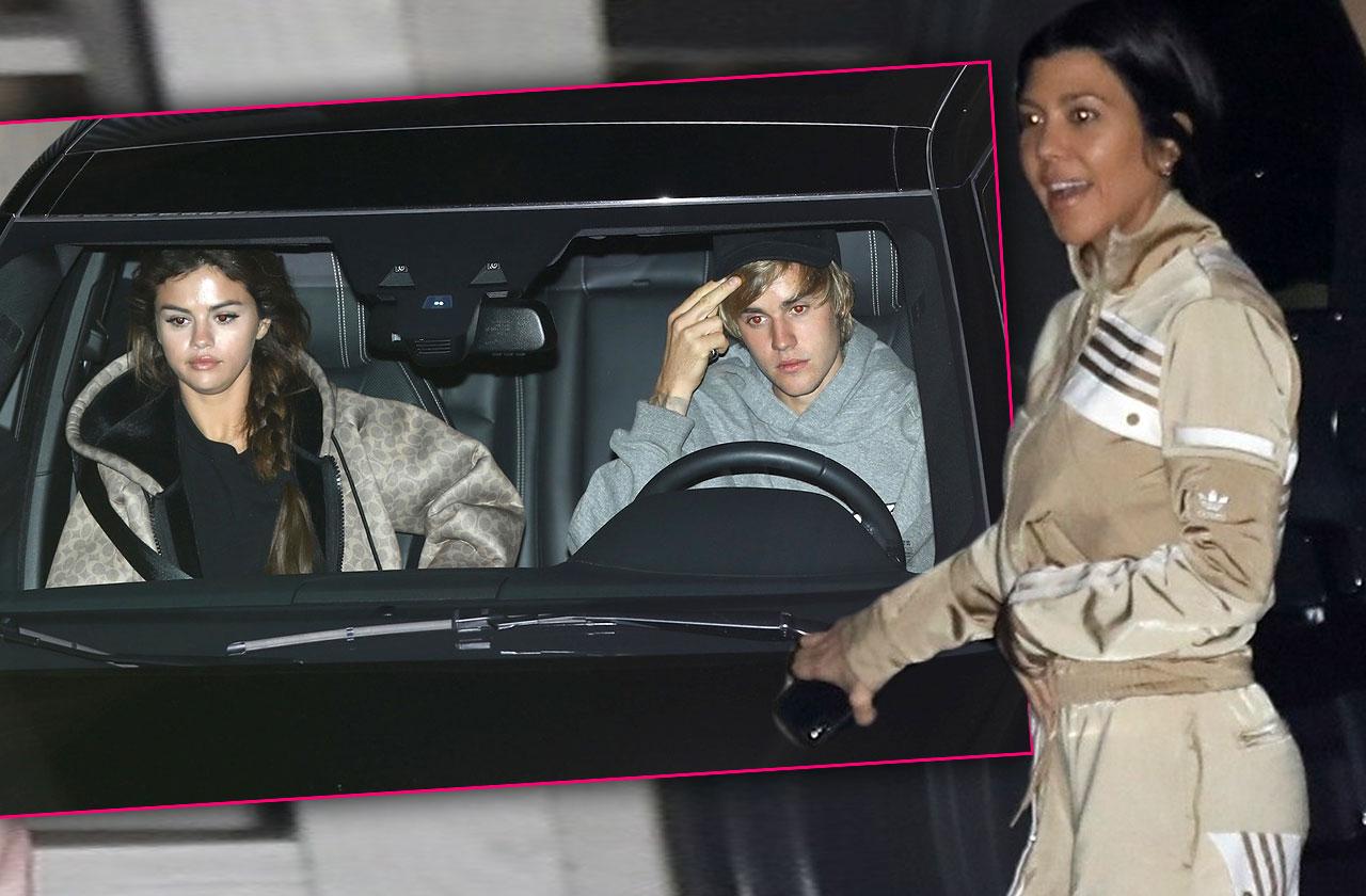 Kourtney Kardashian Crashes Selena Gomez & Justin Bieber Church Date