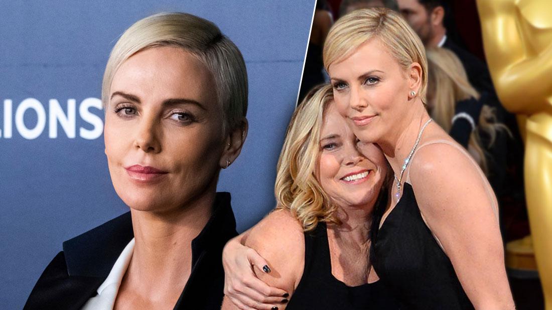 Charlize Theron 2019, Inset Greda Theron and Charlize Theron in 2014,Details Night Mom Killed Dad In Self-Defense