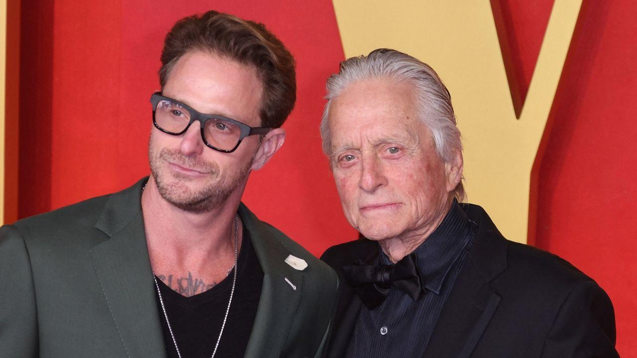 A photo of Michael Douglas and Cameron Douglas