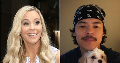A photo of Kate Gosselin alongside a photo of Collin Gosselin