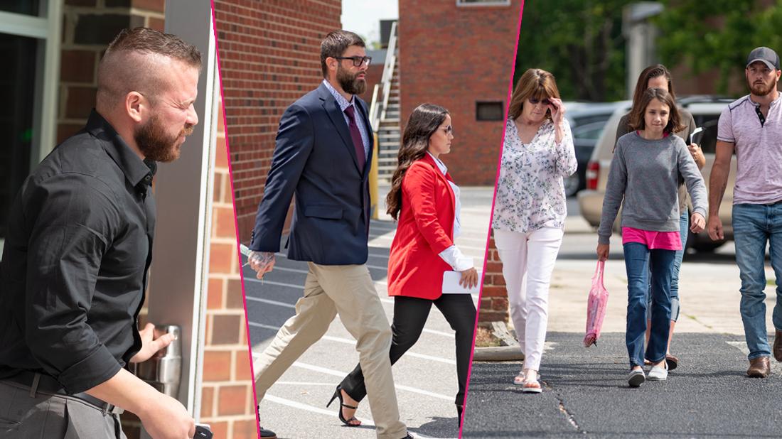 Jenelle Evans and David Eason as well ass kids attend custody hearing.