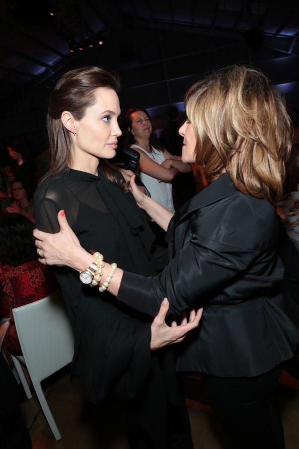 //angelina jolie amy pascal face to face