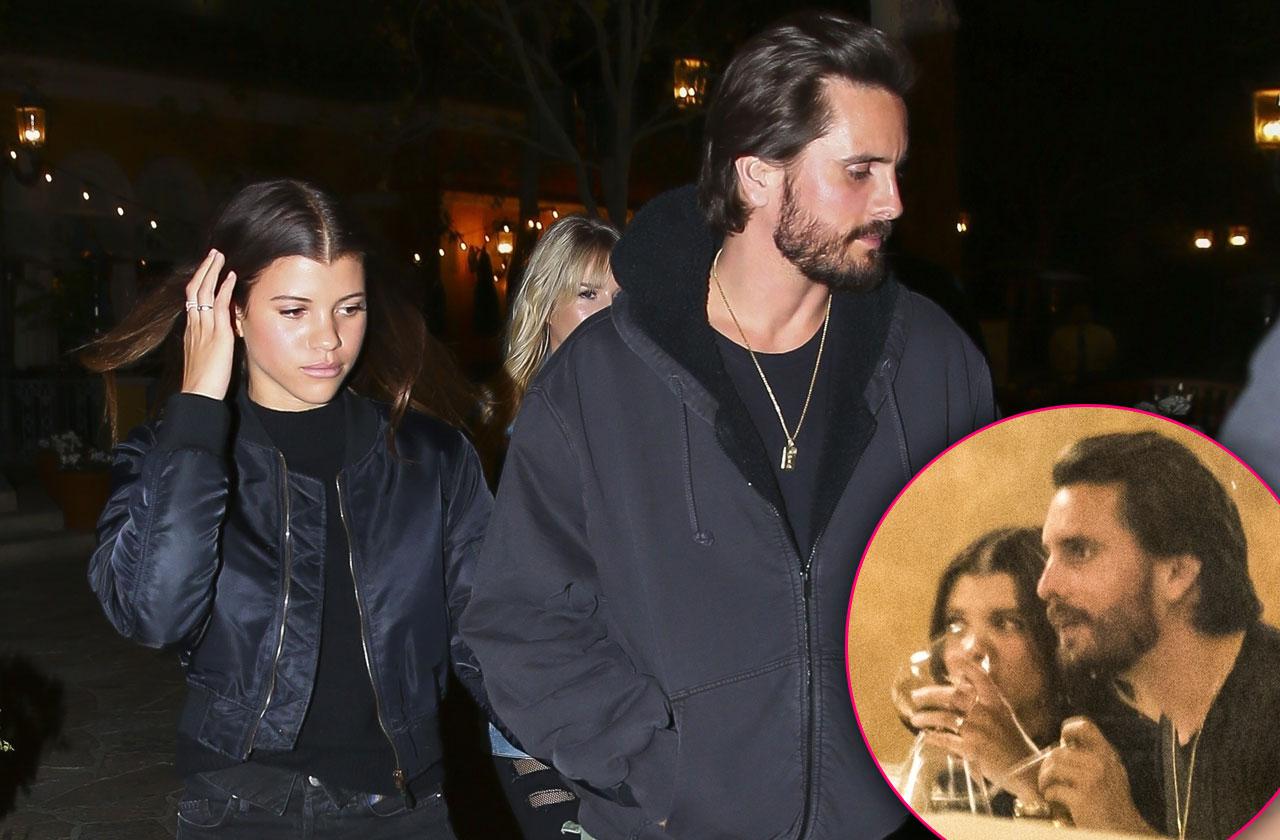 Sofia Richie Scott Disick date night wine