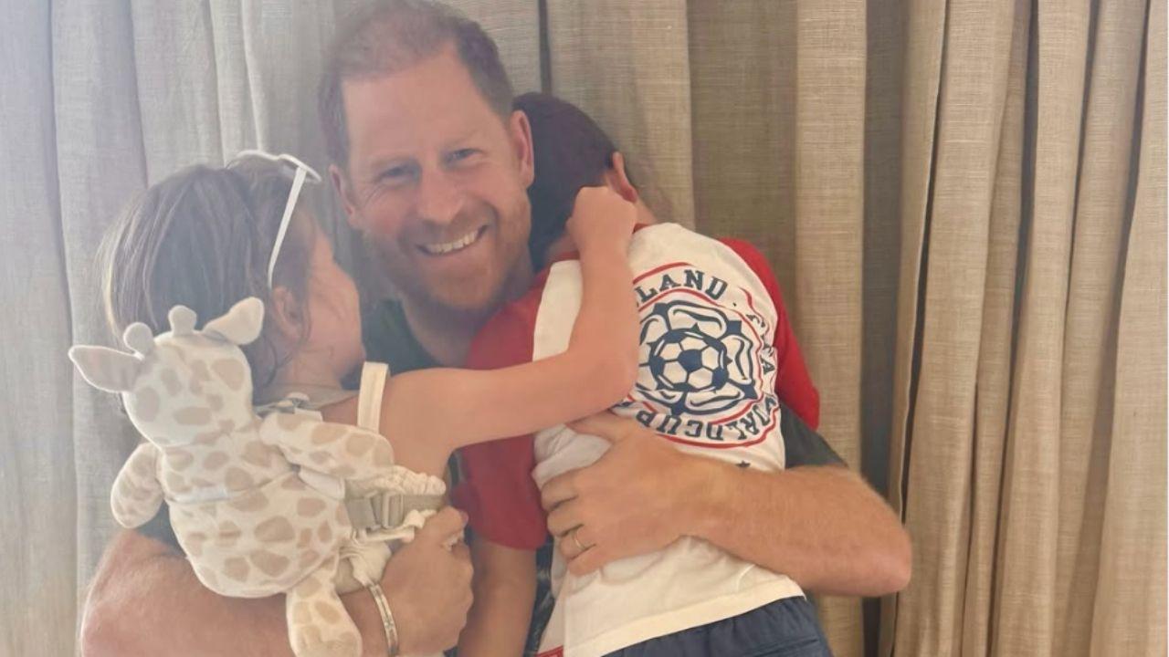 Photo of Prince Harry, Archie and Lilibet