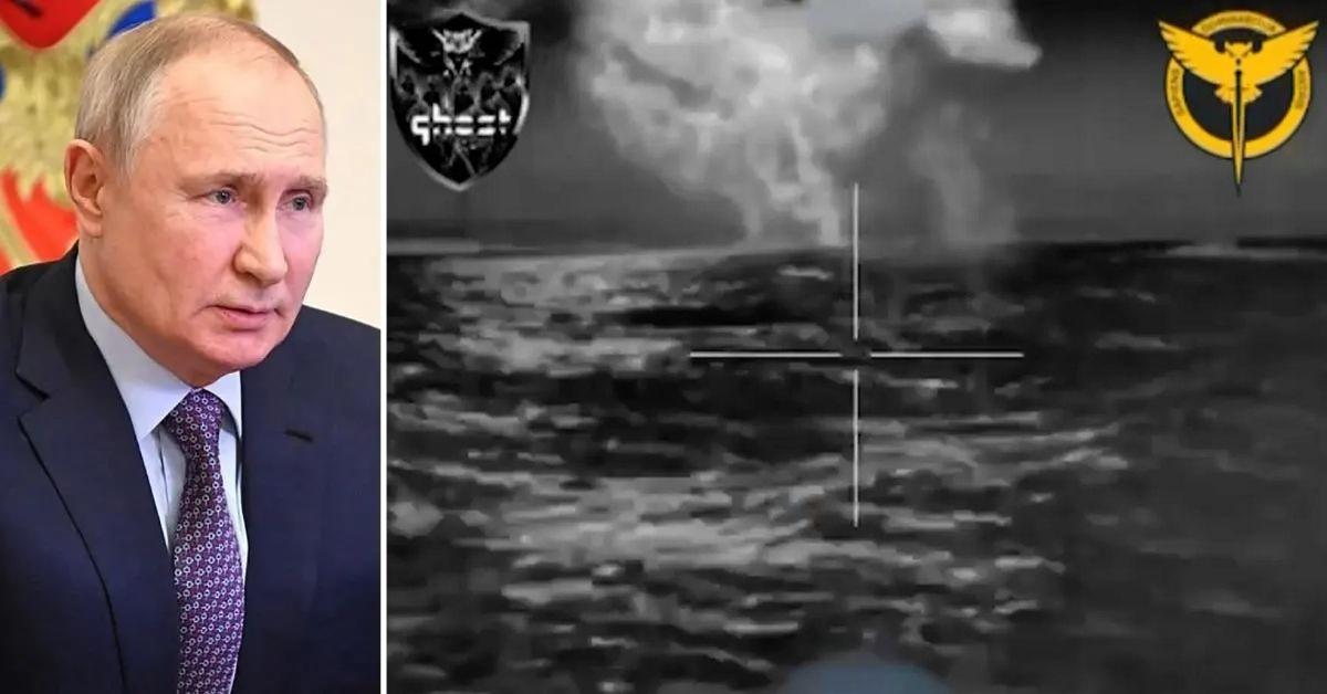 Kamikaze Drone Strike Blows Up Another Russian Naval Vessel in Ukraine ...