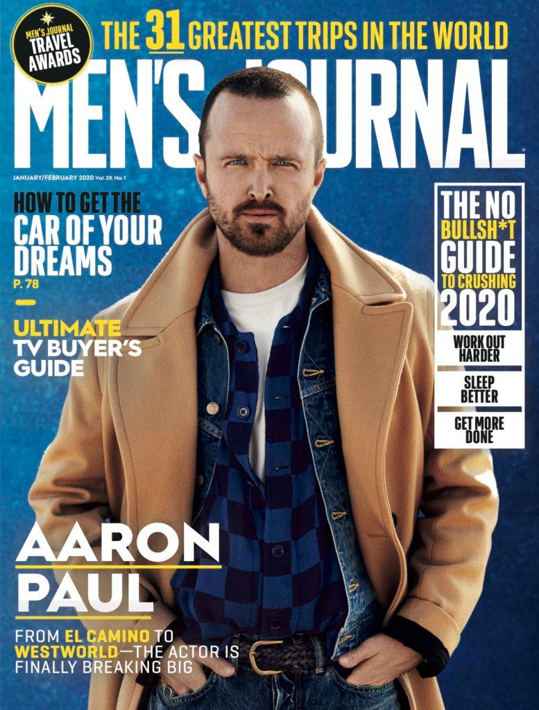 mens journal cover aaron paul x