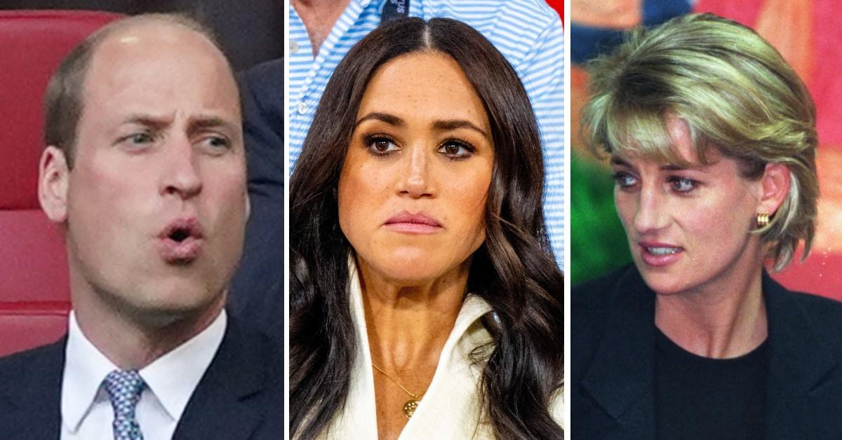 prince william seething exiled brother harry desperate duchess wife meghan copying princess diana pp