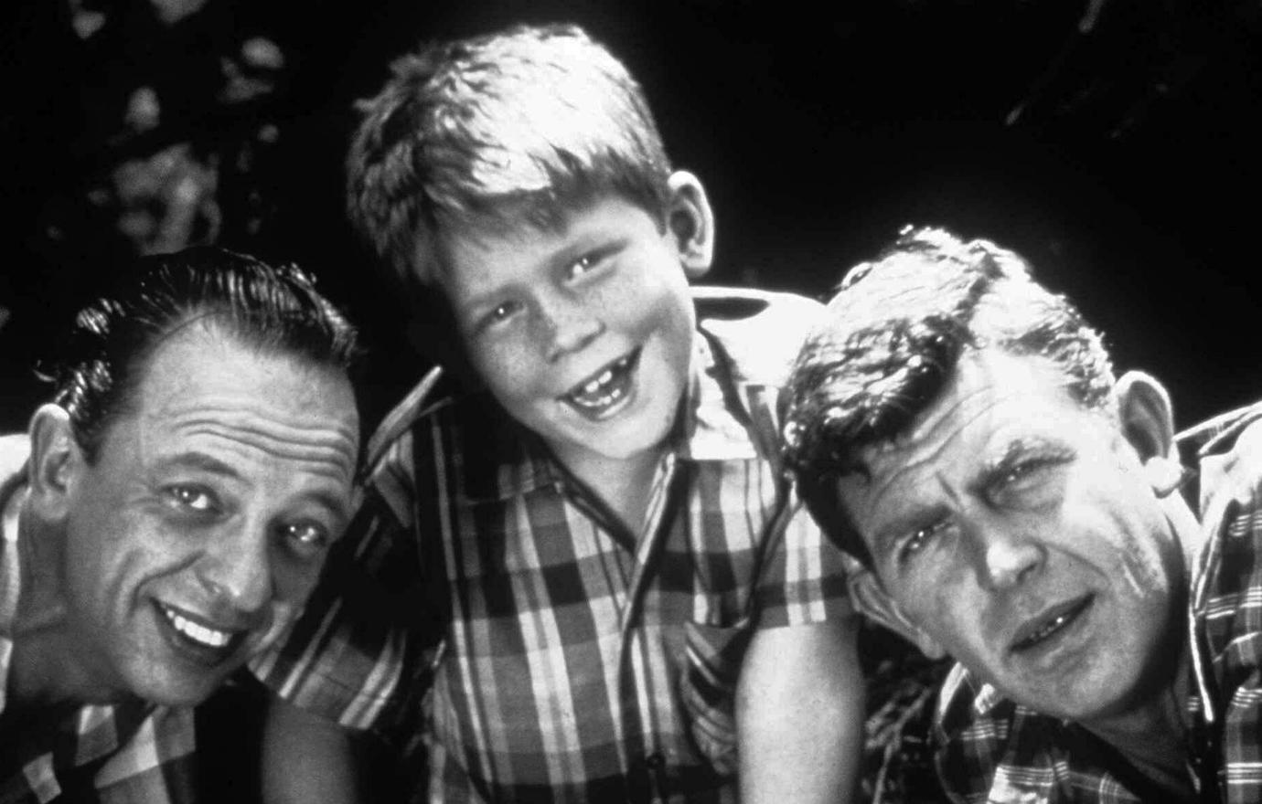 Andy Griffith was joined for a promo shot for the show that bore his name by child star Ron Howard and Don Knotts.