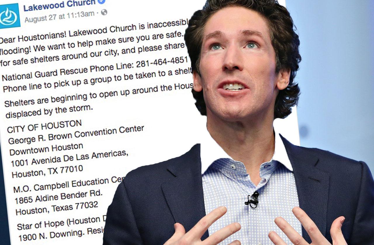 Joel Osteen Criticized Over Flooded Church Controversy During Harvey