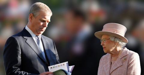 Photo of Queen Elizabeth and Andrew Windsor