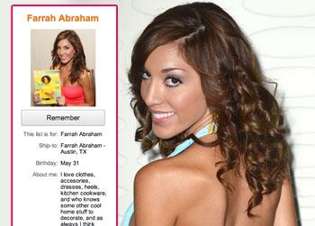 //farrahabrahamwishlist