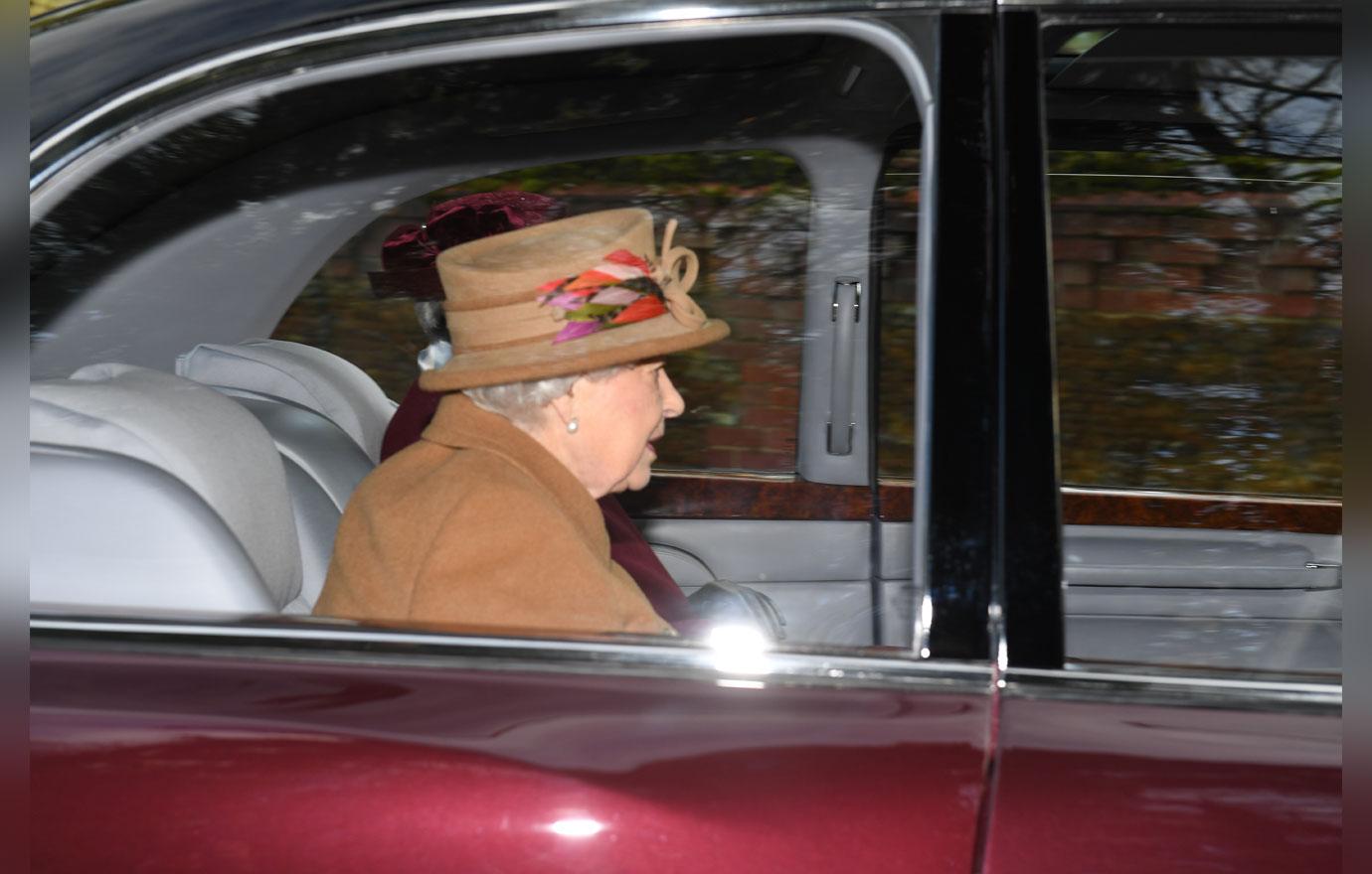 Angry Queen Elizabeth Goes To Church Amid Megxit