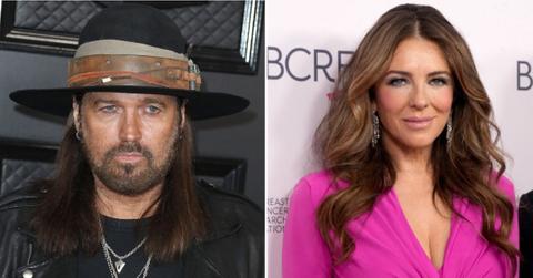 Split photo of Billy Ray Cyrus, Elizabeth Hurley