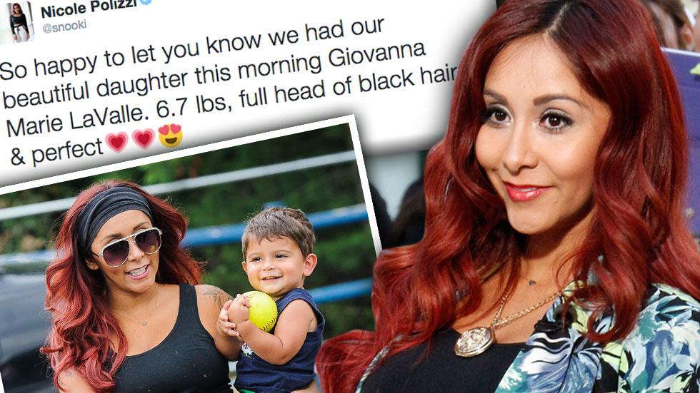 Snooki Gives Birth To Baby Girl Names Her Giovanna Marie LaValle