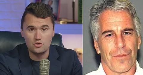 Photo of Charlie Kirk, Jeffrey Epstein
