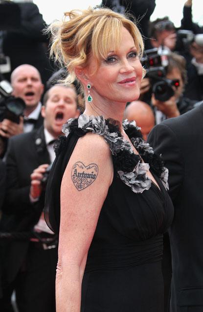 //melanie griffith celebrity tattoo antonio banderas