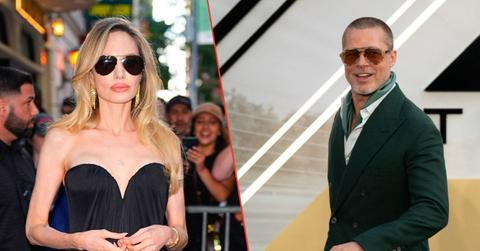 Split photos of Angelina Jolie and Brad Pitt