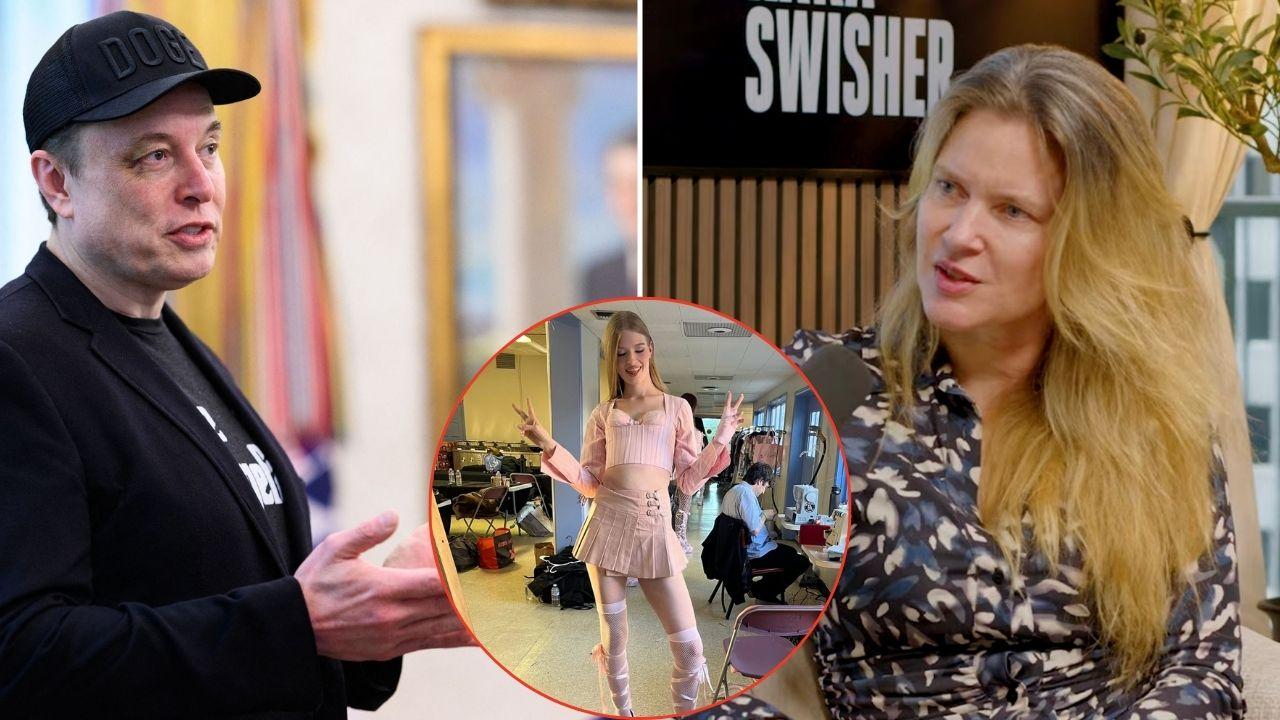 Photos of Elon Musk, Vivian Wilson, and Justine Wilson
